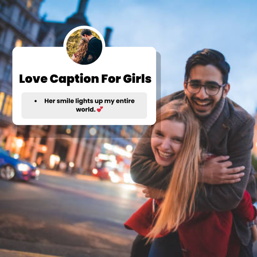 love caption for girls