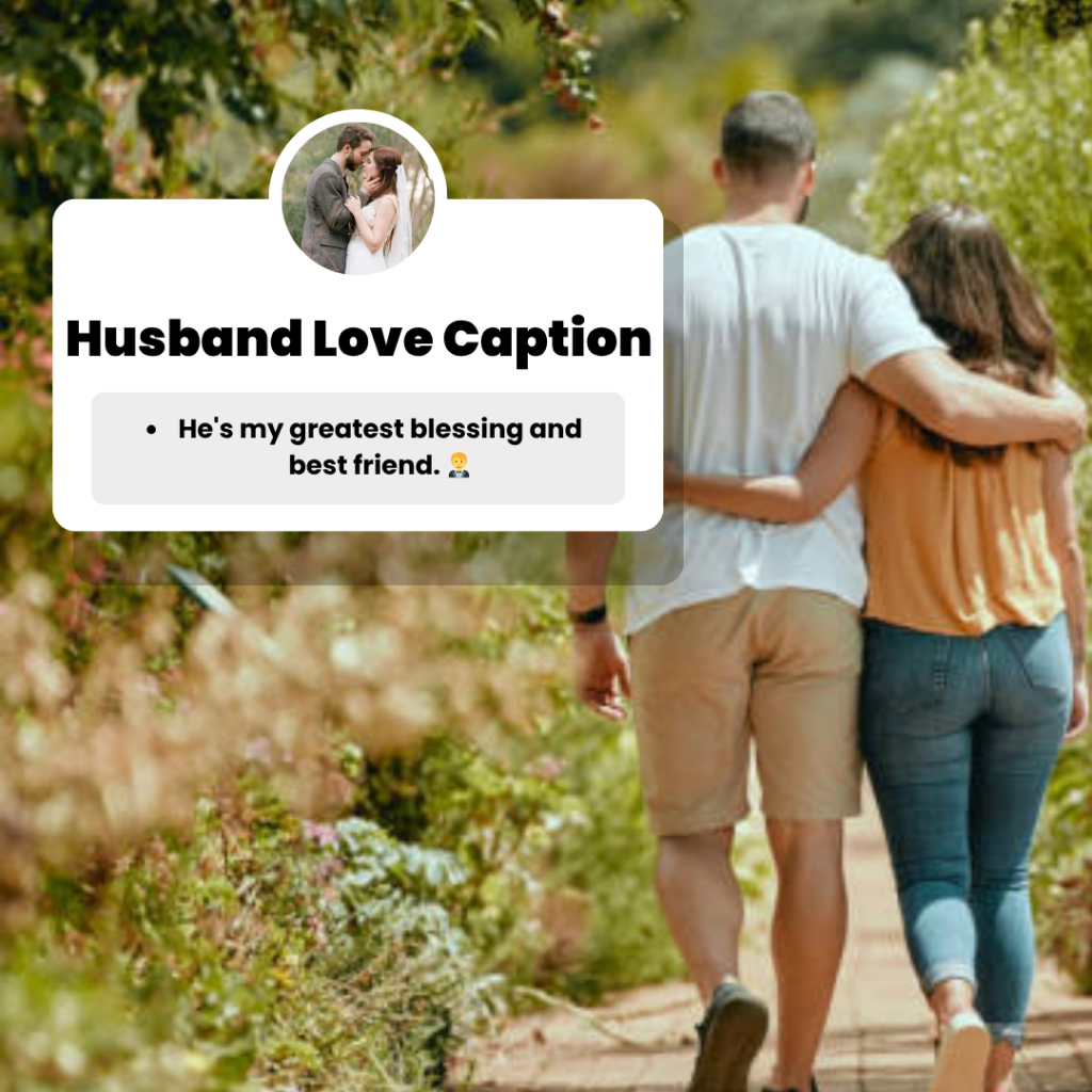 caption for husband love