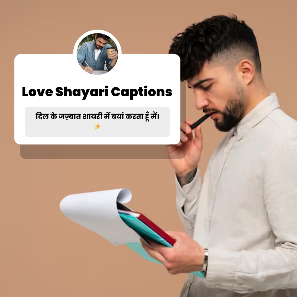 love shayari captions