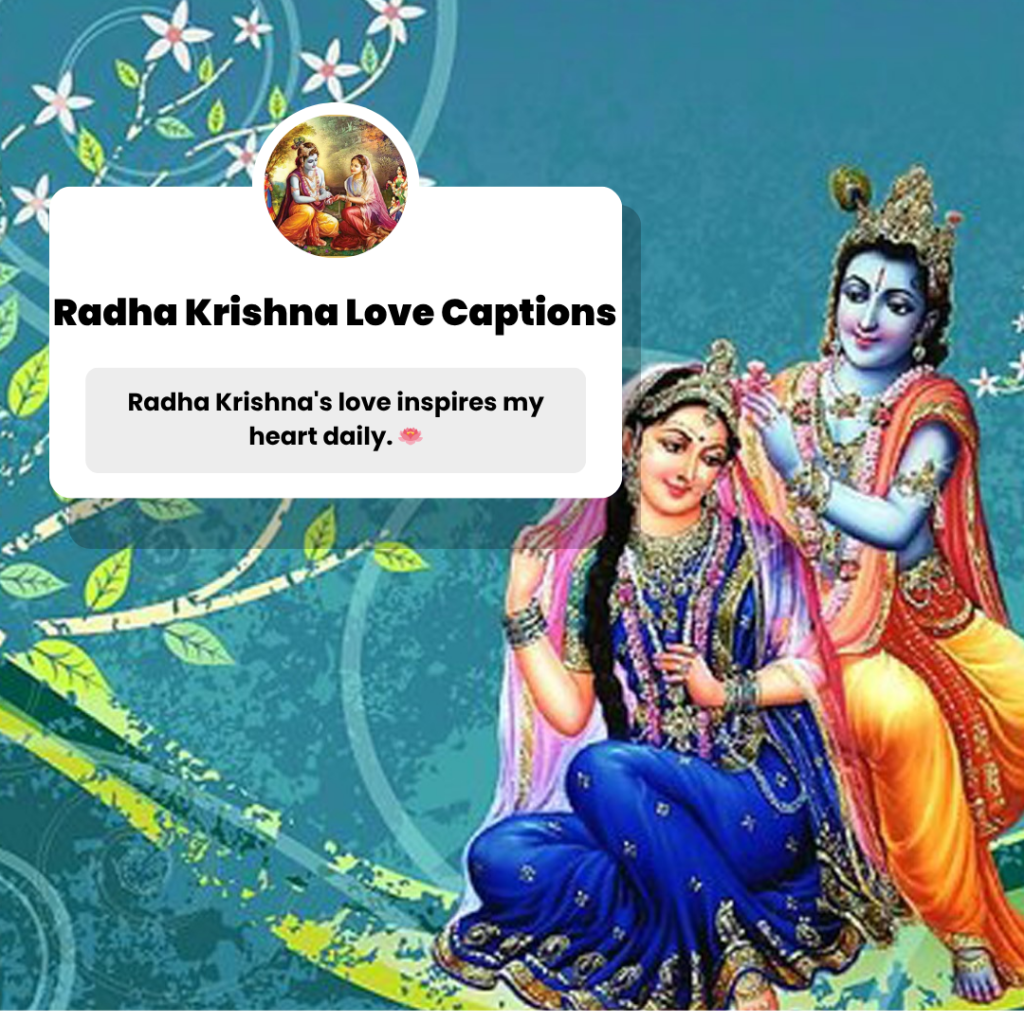 radha krishna love caption