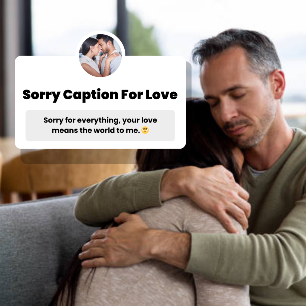 sorry caption for love